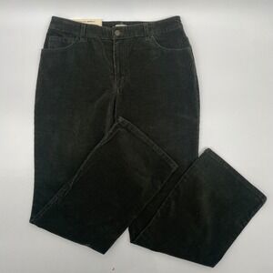 NWT St Johns Bay Bootcut Corduroy Jeans Size 12 Stretch Forrest Green‎ Mid Rise